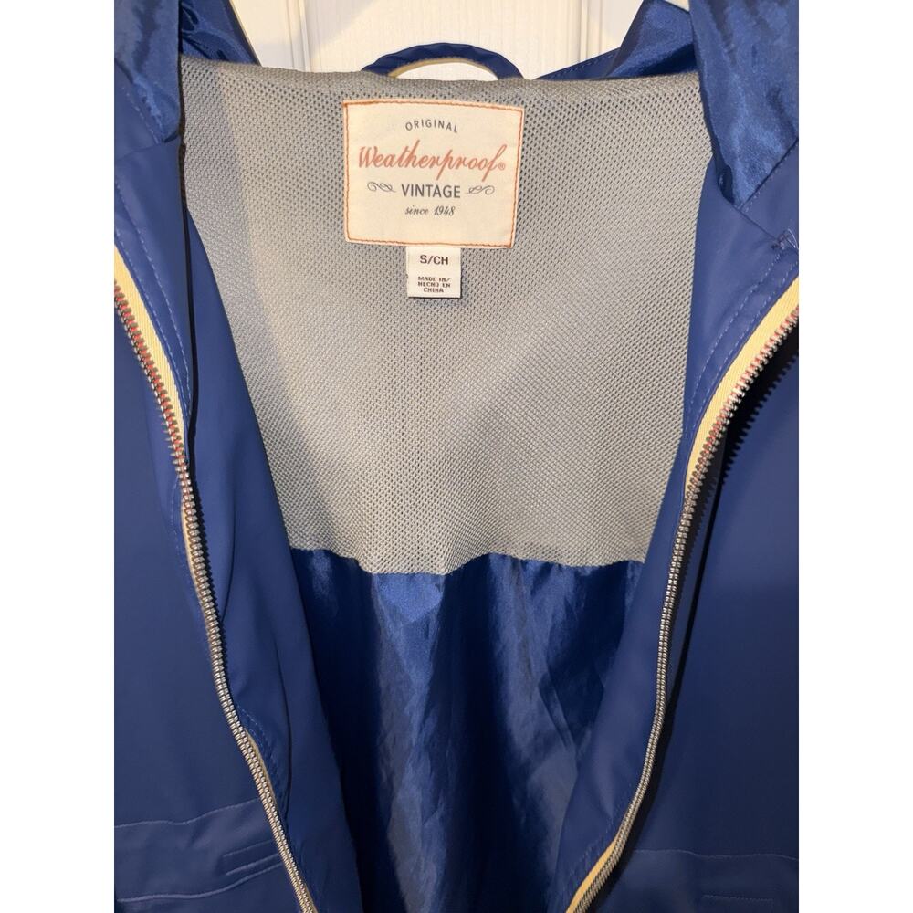 WeatherProof Women’s Blue Softshell Long Sleeve Hooded Waterproof Jacket Size Sm - Picture 6 of 11